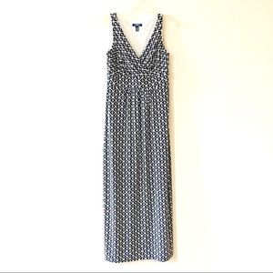 Chaps Petite Diamond Print Maxi Dress - (MP)